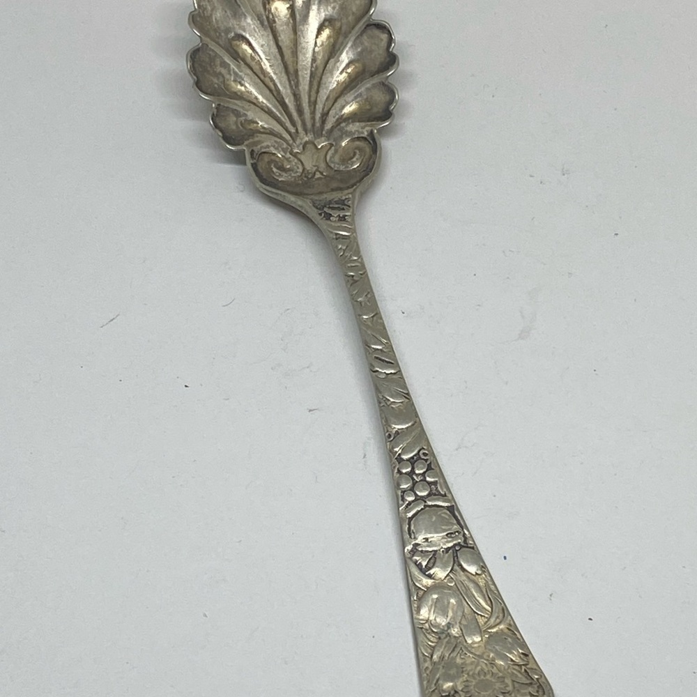 Antique Decorative Silver Serving Spoon​ - Picture 4 of 10